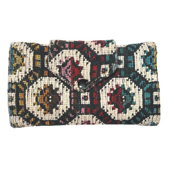 Vintage Wallet Tapestry Carpet multi colored Trifold 60s
Leather Retro - Picture 1 of 4